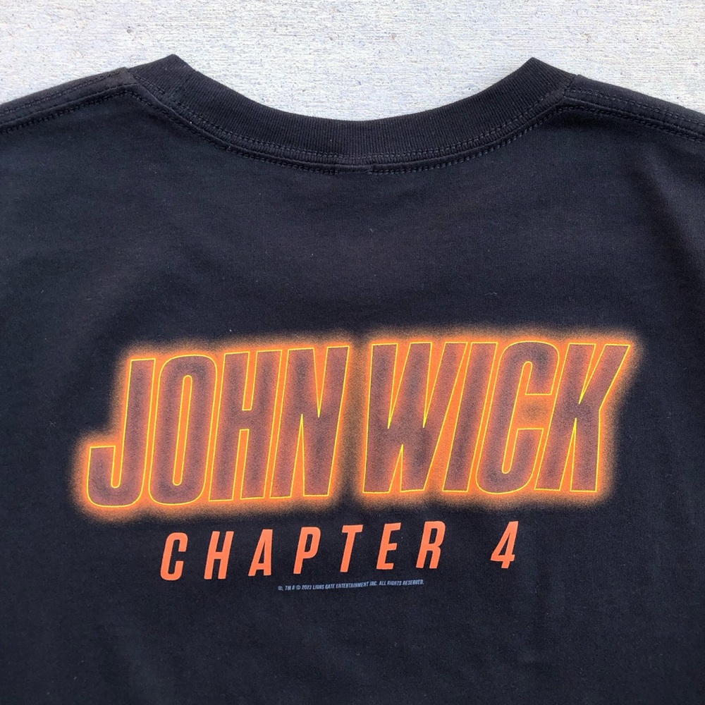 2023 John Wick Chapter 4 Promotional Black Movie Tee - Size Large